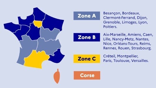 Vakanties en vrije dagen in Frankrijk 2025-2026